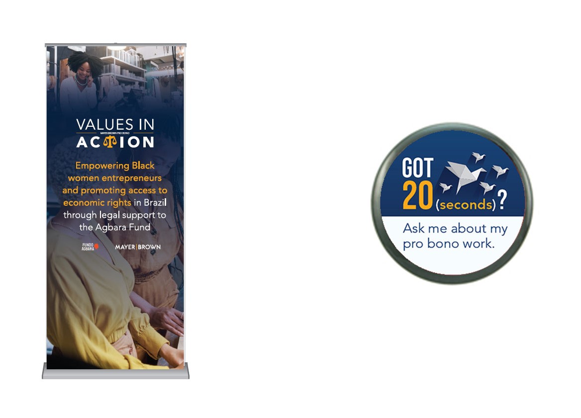 ProBono Roll-Up Banner and Pin